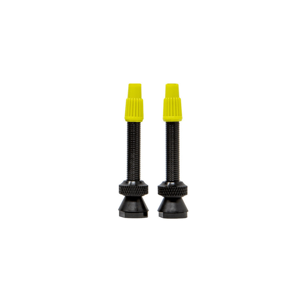 Wentyle presta FV tubeless X-SAUCE aluminiowe czarne 2szt + kluczyk